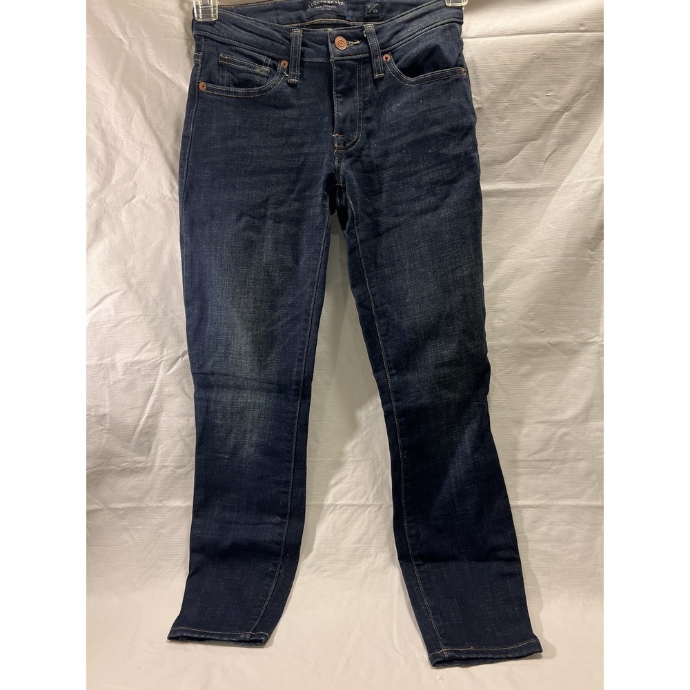 Lucky Brand Lolita Ankle Jeans Womens 2/26 Dark Wash Low Rise Skinny Stretch NWT